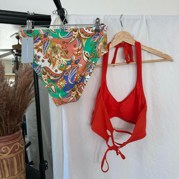 NWT ANTONIO MELANI HIGH WAISTED BIKINI SET - M/L - Picture 2 of 8